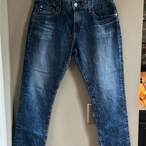 Ag Adriano Goldschmied Blue Ankle Cropped Jeans